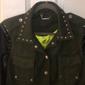 Olive green and black jacket
